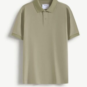 Elegant Men’s Short-sleeved Polo Shirt with a Fotted Silhouette