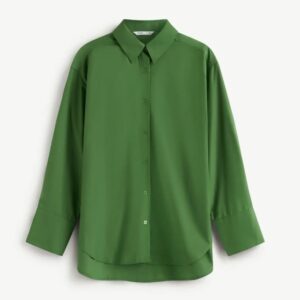 Women's Long-Sleeve Plain Loose-Fit Shirt