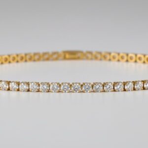 18K Gold Plated Cubic Zirconia Titanium Steel Rust Resistant (PC:256)