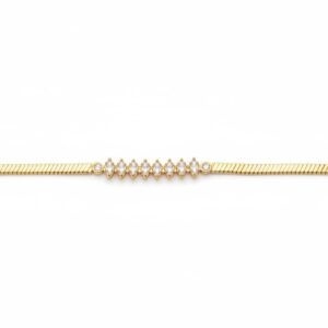 Handmade Cubic Zirconia 18K Gold Plated Bracelet (PC:267)