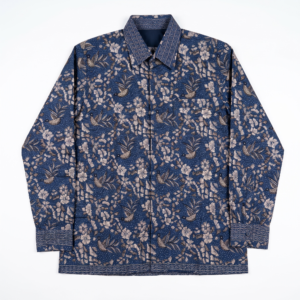 Men's Batik Blue Flower Modern Fit Dobby Fabric (PC:500)