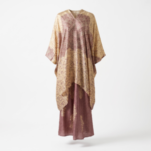 Women's Batik Purple Kaftan One Size Fits Most Dobby Set (PC: 506)