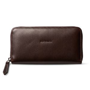 100% Zipper Leather Purse